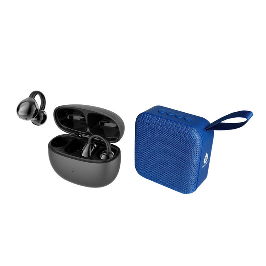 Total Audio Experience Set – Wireless Earbuds with 8D Sound + 360° Surround Speaker-0