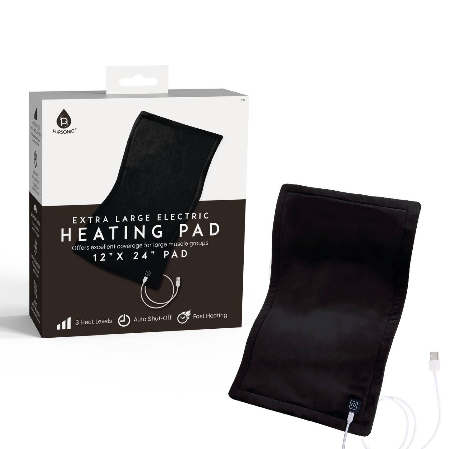 LED Fast Charging Power Bank & Extra Large Electric Heating Pad: Power & Comfort Duo!-1