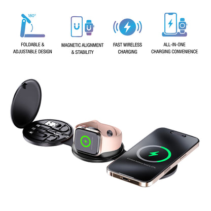 Complete Wireless Charging & Comfort Bundle – Sip & Charge 2-in-1 Mug Warmer + 5-in-1 Folding Charging Station-1